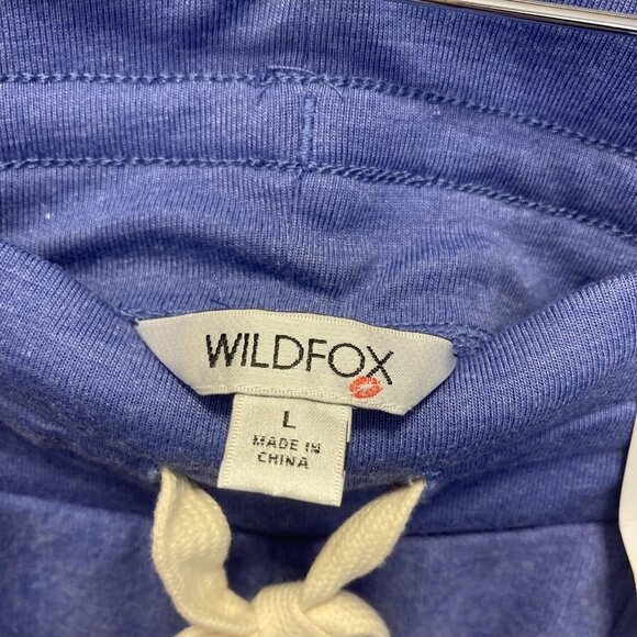 NWT Wildfox Soft Comfy Lounge Set Womens L/XL Blue Sweatshirt Jogger Casual Lot - Picture 6 of 15